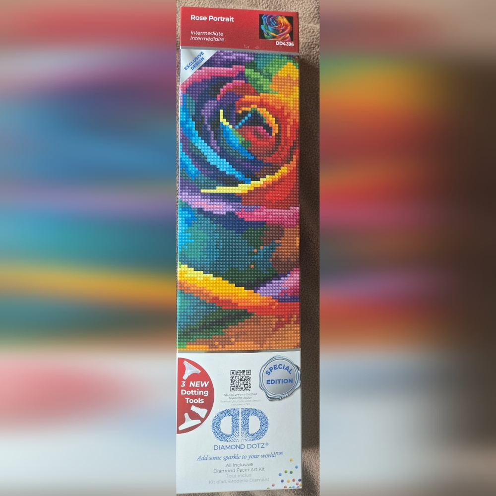 Diamond Dotz-- Rose Portrait-- Special Edition Diamond Painting Art-- New